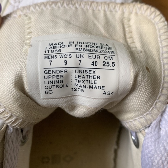 White leather converse low tops - Picture 7 of 7